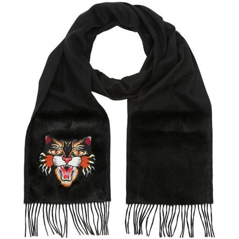 gucci striped wool scarf with angry cat|Gucci Scarves, Silks, Stoles & Shawls for Women .